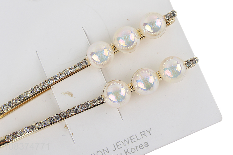 Best selling pearl decoration women hairpin hair clips