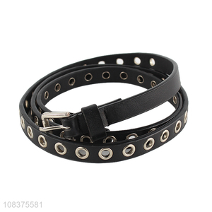 Wholesale classic skinny grommet belt vintage punk belt for women