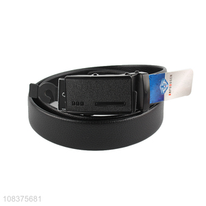 New product men's business belt ratchet belt with automatic buckle