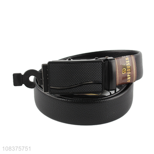 Wholesale men's automatic buckle click sliding belt for casual pants