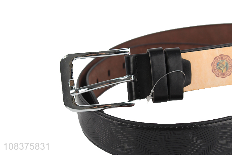 China imports textured casual dress belt  pu leather belt for men