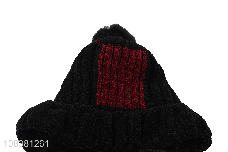 Hot Selling Winter Knitted Hat With Scarf Set