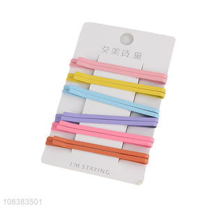 Wholesale frosted colorful metal bobby pins hairpins for women and girls