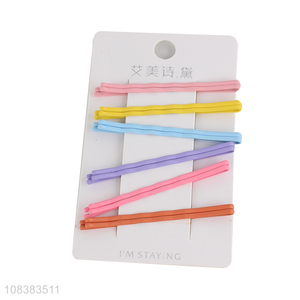 Factory supply frosted colorful non-slip metal bobby pins for thick hair