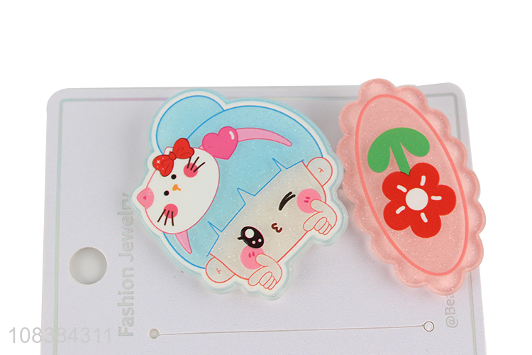 Wholesale price kids cartoon hairpins cute hair accessories