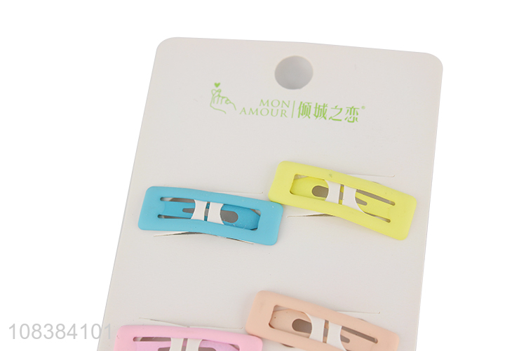 Hot sale mini square hair clips girls fashion hair accessories