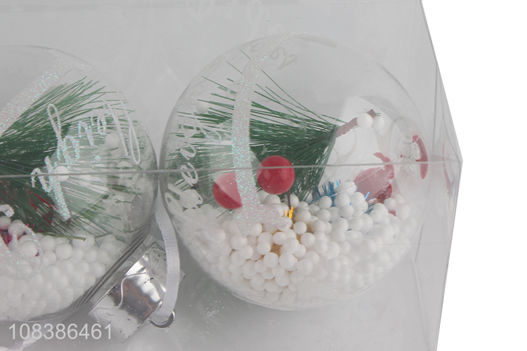 Yiwu wholesale christmas ornaments transparent christmas ball