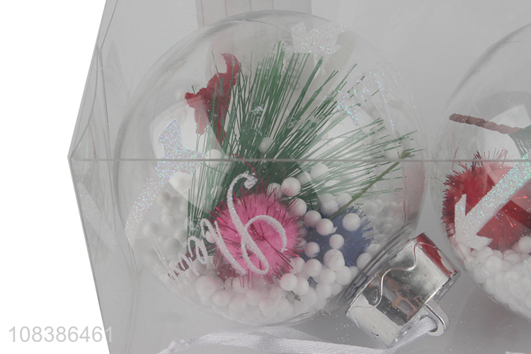 Yiwu wholesale christmas ornaments transparent christmas ball