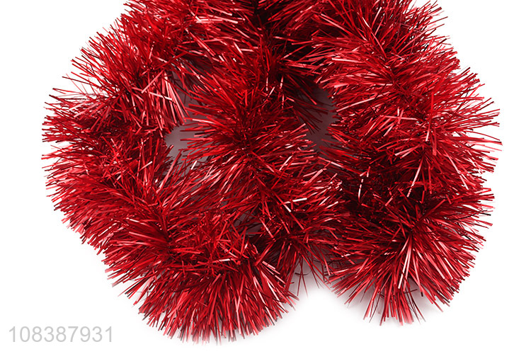 Factory supply Christmas tinsel garland happy new year party decoration