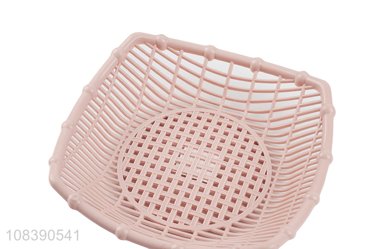 Good quality pp material rattan fruit basket woven plastic storage basket