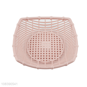 Good quality pp material rattan fruit basket woven plastic storage basket