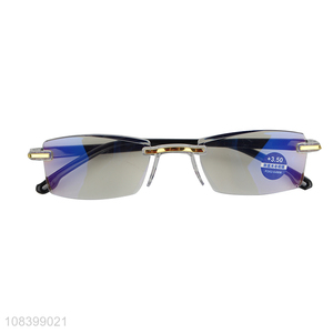 Wholesale frameless blue light blocking presbyopic glasses for adults