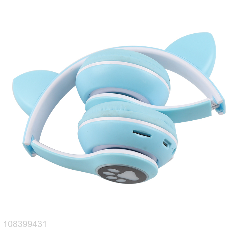 Yiwu market cat ear headphones wireless bluetooth headset