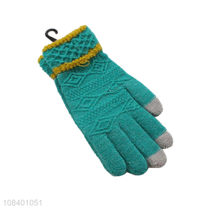 China wholesale acrylic winter women warm gloves