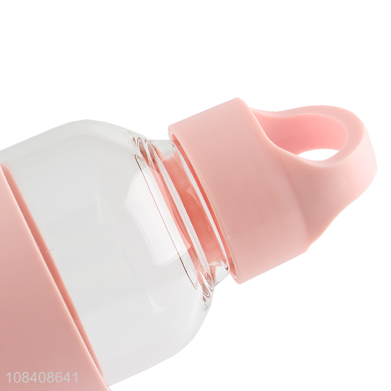 Popular products pink cover glass water cup water bottle