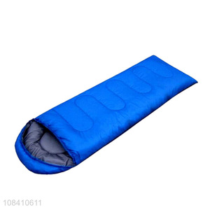 Hot selling three seasons ultralight envelop style sleeping bag with cap