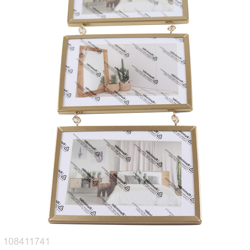 New arrival metal photo frame wall hanging picture frame set