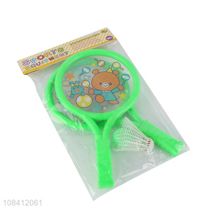 Hot selling cartoon printed children badminton toys racket toys