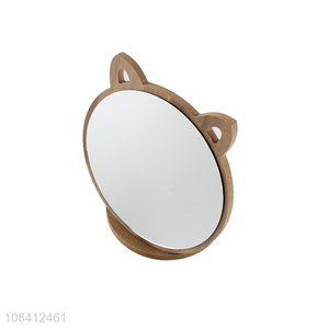 China supplier vanity standing wooden makeup mirror for bedroom