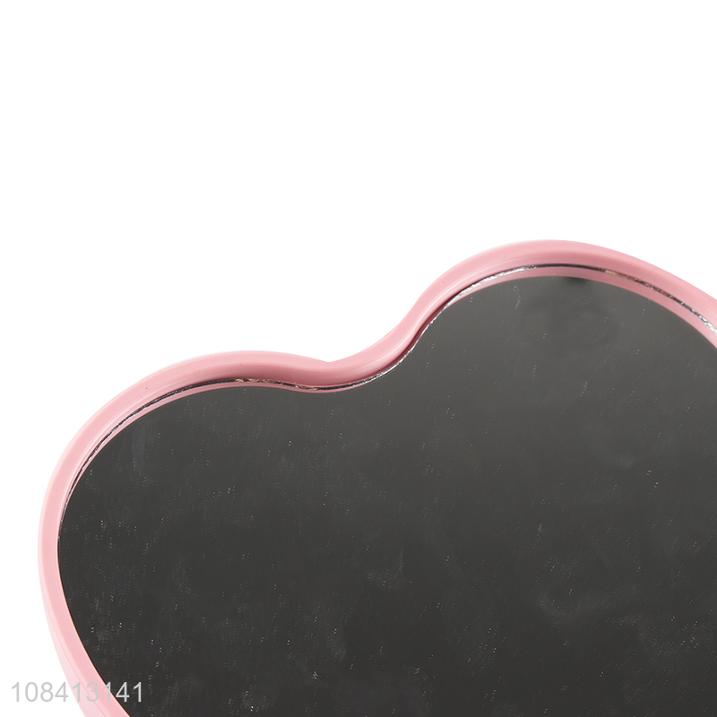 Good selling heart shape girls women makeup mirror wholesale