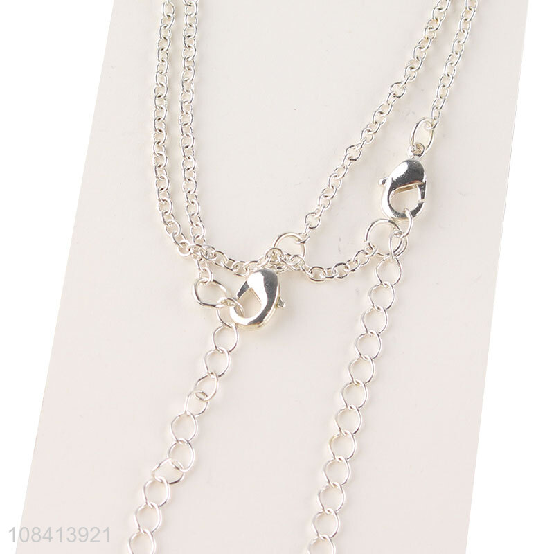 Best seller peach-heart necklace fashion alloy necklace