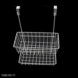 China wholesale hanging double-layer kitchen storage basket