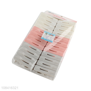 Best selling 24 pieces plastic clothespins drying line pegs set