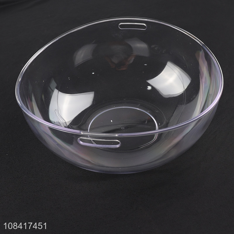 Wholesale clear reusable plastic salad bowl serving bowl for party snacks