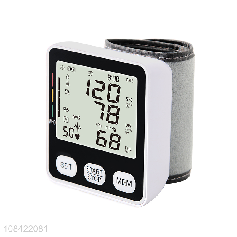 Popular design voice broadcast automatic wrist digital blood pressure monitor