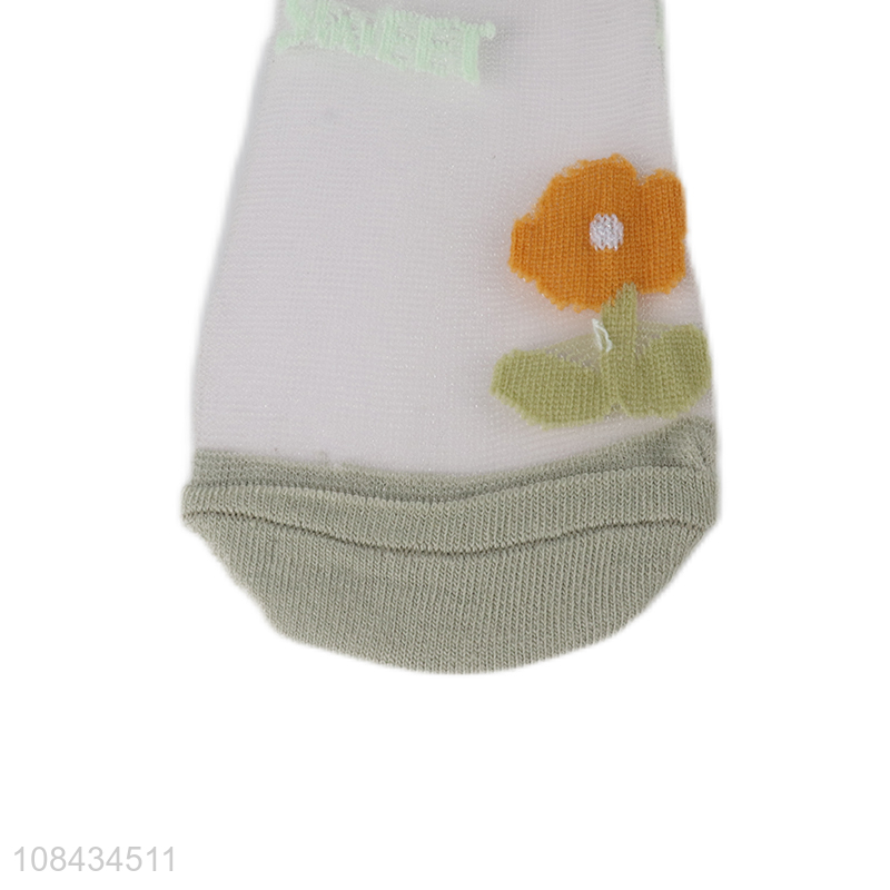 Latest design girls breathable ankle socks for summer