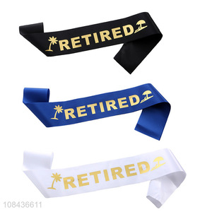 Wholesale I Retired Sash Retirement Party Sash for Men Women