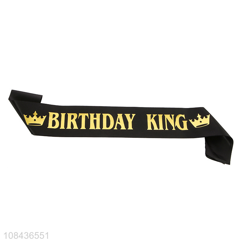 Hot Selling Birthday Boy Sash Satin Party Sashes for Men