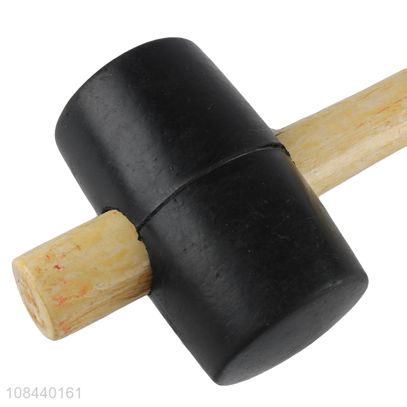 Hot selling wooden handle rubber hammer for daily use