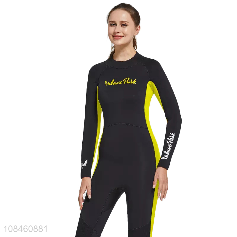 China imports 5mm neoprene women long sleeved wetsuit for diving surfing swimming