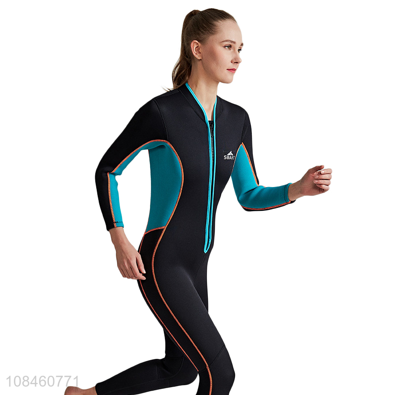 Wholesale 3mm neoprene women wetsuit long sleeved full body diving suit