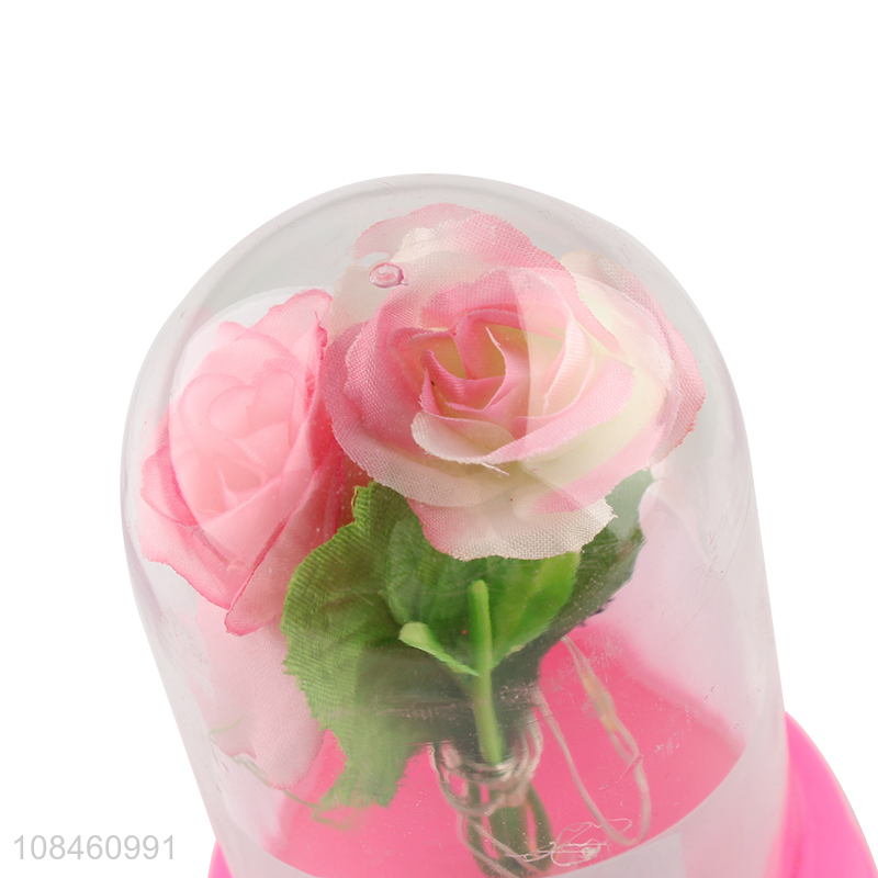 Latest products artificial flower fake flower with clear glass cover