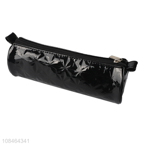 Hot selling black PVC pencil bag stationary storage bag