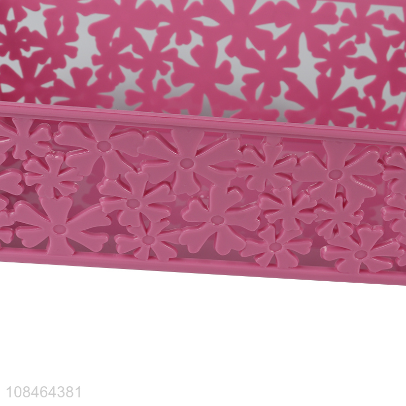 Factory price pink plastic large capacity storage basket