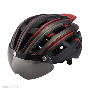 Hot sale adults bike <em>helmet</em> with detachable magnetic goggle & led rear light