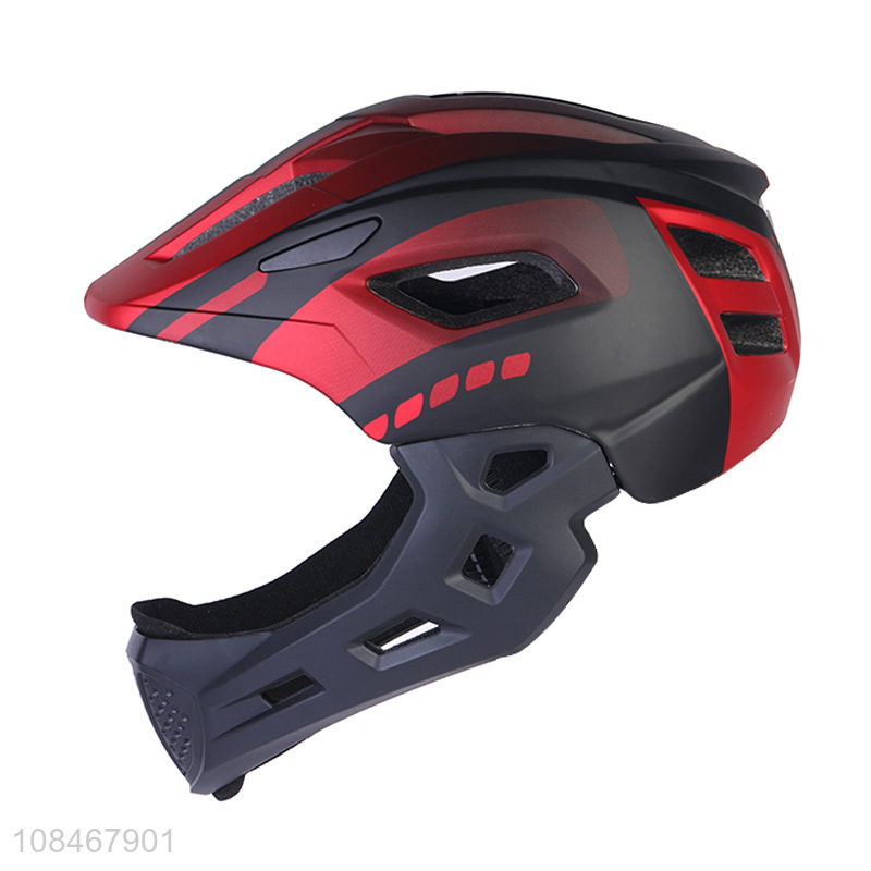 Hot selling kids full face bike helmet detachable bicycle helmet with rear light