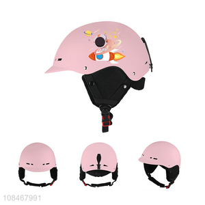 New design cute windproof shockproof snow sport <em>helmet</em> for kids and adults