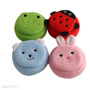 Wholesale cute animal shpe bath sponge shower bath scrubber for kids