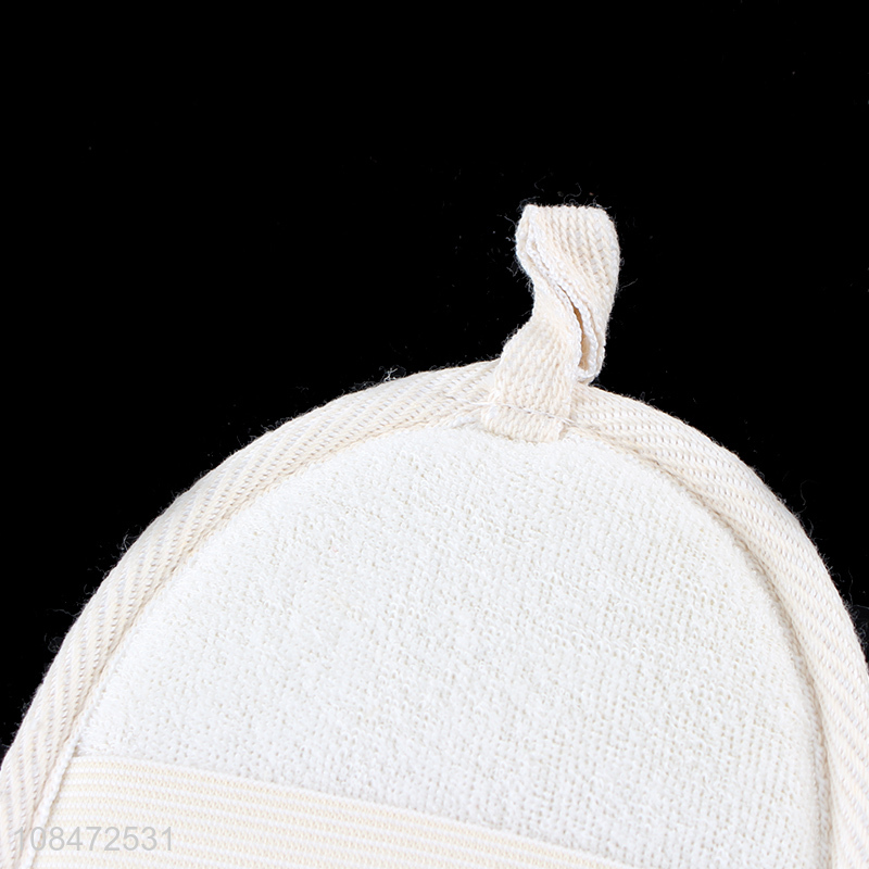 Wholesale natural jute fiber exfoliating sponge pad body scrubber