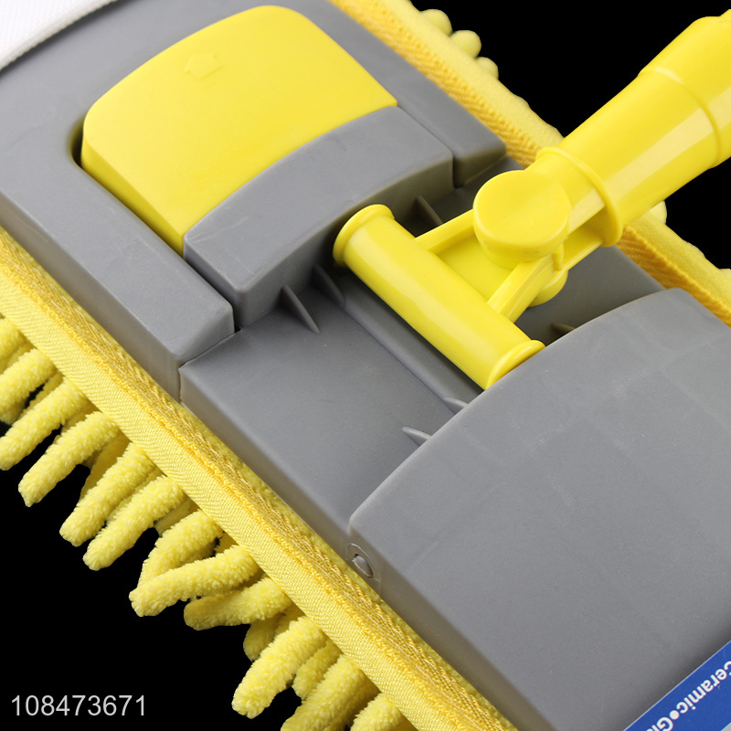 Factory wholesale all-purpose telescopic flat mop with chenille mop head