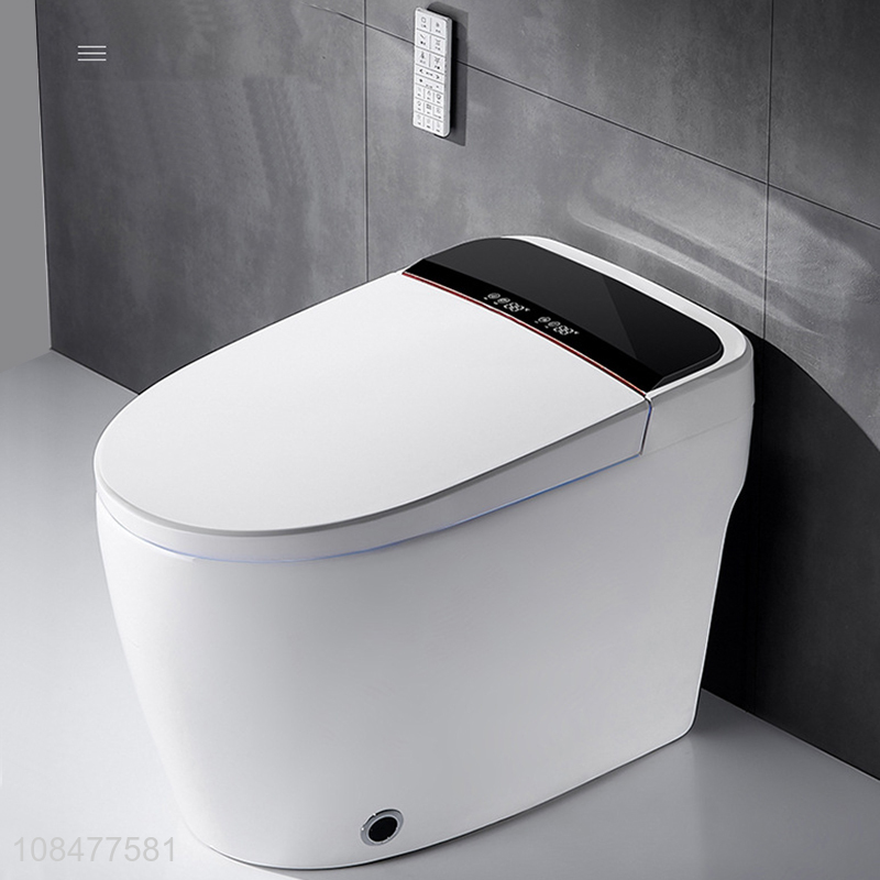 Wholesale 300/400mm 4-6L luxury hands free flushing one pice smart toilet with led display