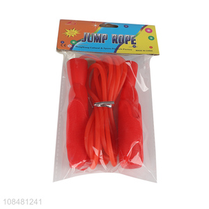 China wholesale red plastic fitness exercise jump rope