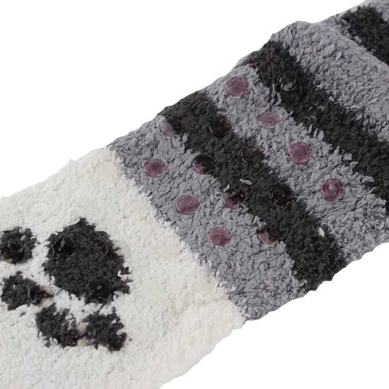 New products cute cat paw socks fluffy sleeping warm socks for women