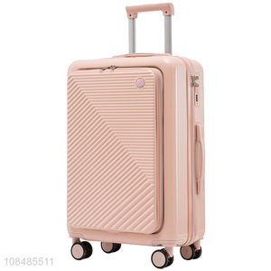 China supplier open front trunk universal wheel luggage case