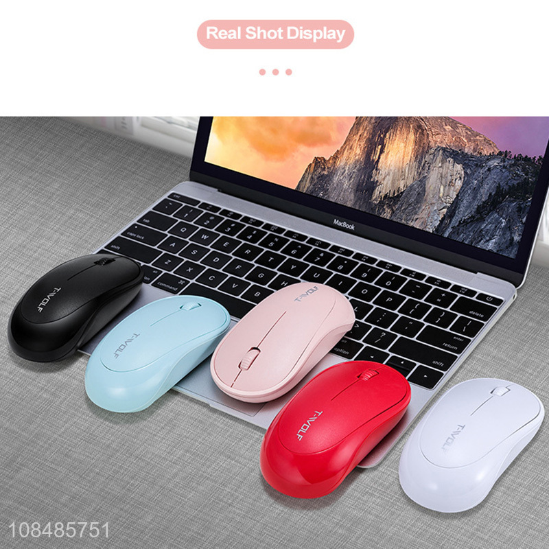 Wholesale 2.4GHz AA battery operated 3 buttons wireless mouse for women girls