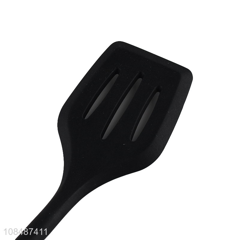 Factory price non-stick heat resistant slotted silicone spatula for steak